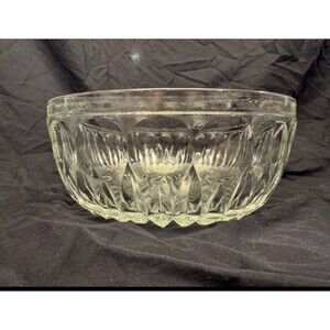 Vintage Heavy Cut Glass Bowl